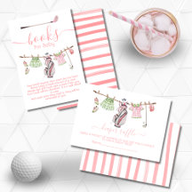 Preppy Girl Golf waslijn Luier Raffle kaart