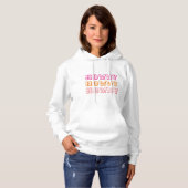 Preppy Girly Howdy Hot Roze Sinaasappel Hoodie (Voorkant volledig)