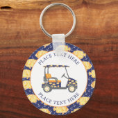 Preppy Goldfish Golf Cart Sleutelhanger (Voorkant)