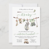 Preppy Golf Boy Baby shower Kaart (Voorkant)