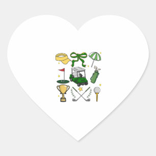 Preppy Golf Coquette Hart Sticker