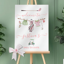 Preppy Golf Girl Baby shower Welkomstbord
