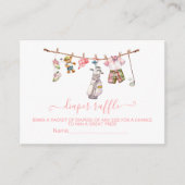 Preppy Golf Girl Clothesline Diaper Carte Raffle (Devant)