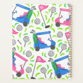 Preppy Golf Roze Blauw Groen Planner (Achterkant)