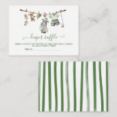 Preppy Golf waslijn Luier Raffle kaart (Voorkant / Achterkant)