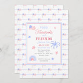 Preppy Grandmillennial 4 juli BBQ Kaart (Voorkant / Achterkant)