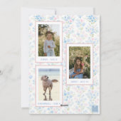 Preppy Grandmillennial Christmas Bow Swag Foto Feestdagenkaart (Achterkant)