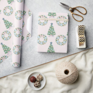Preppy Grandmillennial Christmas Cadeaupapier