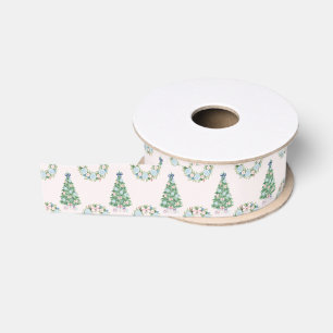 Preppy Grandmillennial Christmas Grosgrain Lint
