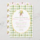 Preppy Grandmillennial Corn Harvest Eerste Verjaar Kaart (Voorkant / Achterkant)