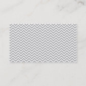Preppy Gray Soft Paarse Chevron Pattern Visitekaartje (Achterkant)
