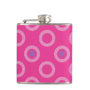 Preppy Greek Key Circles Sorority INITIALEN Colleg Heupfles