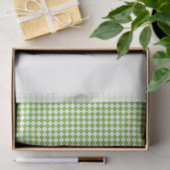 Preppy Green Check Roze Wit Kleurrijk Fun Tissuepapier (Geschenk)