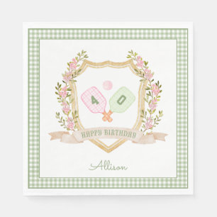 Preppy Green Pickle Ball   Aangepast verjaardagsja Servet