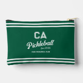 Preppy Green Pickleball Club Custom Crest Party Etui (Achterkant)