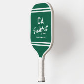 Preppy Green Pickleball Club Custom Crest Party Pickleball Paddle (Links)