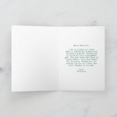 Preppy Green Script Photo Afstuderen Bedankkaart (Binnen)