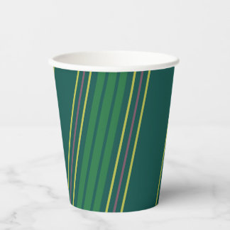 Preppy Green Stripe Papieren Bekers