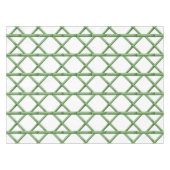 Preppy Green Trellis Bamboe Patroon Tafelkleed (Voorkant (Horizontaal))