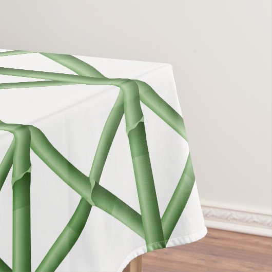 Preppy Green Trellis Bamboe Patroon Tafelkleed (Voorbeeld)