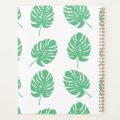 Preppy Green Tropical Monster leest gepersonalisee Planner (Achterkant)
