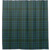 Preppy Groen en Blauw Plaid Douchegordijn (Voorkant)
