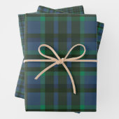 Preppy Groen en Blauw Plaid Inpakpapier Vel (In situ)