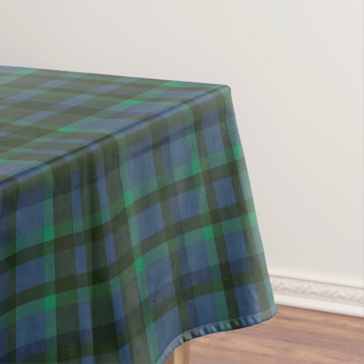 Preppy Groen en Blauw Plaid Tafelkleed (Voorbeeld)