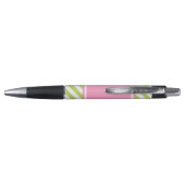 Preppy Groene en Roze Strepen Pen (Achterkant)