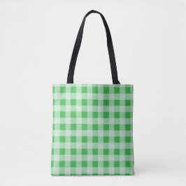 Preppy groene geruite tas
