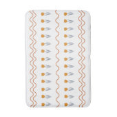 Preppy Groovy Stripe Tulp Bloempatroon Badmat (Voorkant Verticaal)