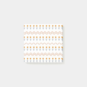 Preppy Groovy Stripe Tulp Bloempatroon Post-it® Notes
