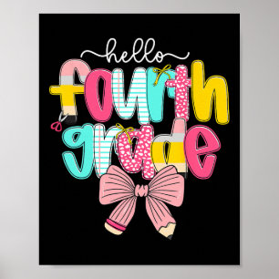 Preppy Hallo 4de Klas Leraar Coquette Strik Byck T Poster