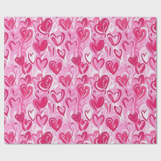 Preppy Hearts-inpakpapier Cadeaupapier (Vlak)