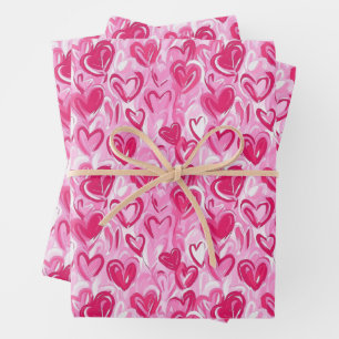 Preppy Hearts-inpakpapier Inpakpapier Vel