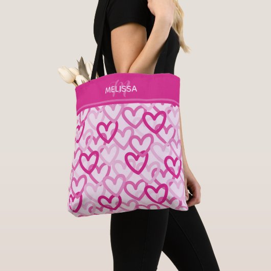 Preppy Hearts Pink Draagtas (Dichtbij)