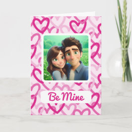 Preppy Hearts Pink Feestdagen Kaart