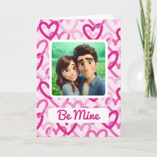 Preppy Hearts Pink Feestdagen Kaart