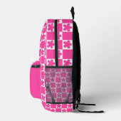 Preppy heet roze patroon bedrukte rugzak (Rechts)