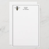 Preppy Heraldic Bee #2 Wapenmunt C Briefpapier (Voorkant / Achterkant)