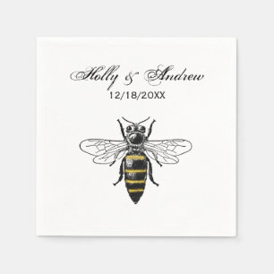 Preppy Heraldic  Bee #2 Wapenmunt C Servet