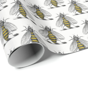 Preppy Heraldic  bijenlaag van het wapenembleem C Cadeaupapier