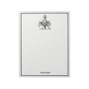 Preppy Heraldic Pineapple Coat of Arms Crest Notitieblok