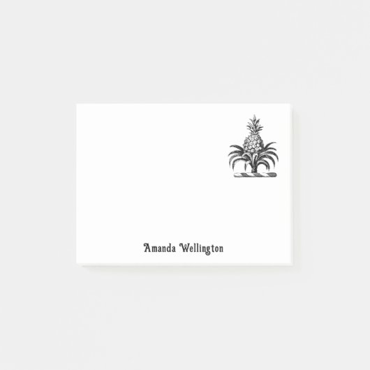 Preppy Heraldic Pineapple Coat of Arms Crest Post-it® Notes (Voorkant)