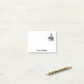 Preppy Heraldic Pineapple Coat of Arms Crest Post-it® Notes (Op bureau)