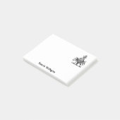 Preppy Heraldic Pineapple Coat of Arms Crest Post-it® Notes (Schuin)