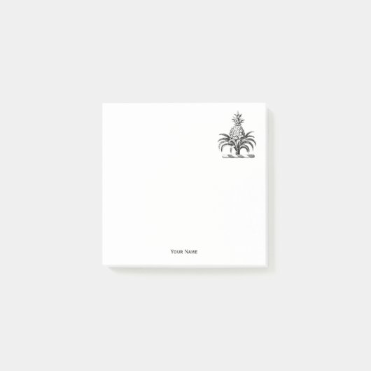 Preppy Heraldic Pineapple Coat of Arms Crest Post-it® Notes (Voorkant)