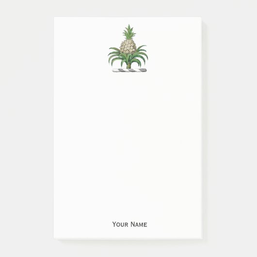 Preppy Heraldic Pineapple Coat of Arms Crest Post-it® Notes (Voorkant)