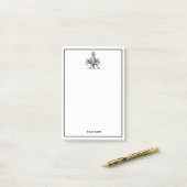 Preppy Heraldic Pineapple Coat of Arms Crest Post-it® Notes (Op bureau)