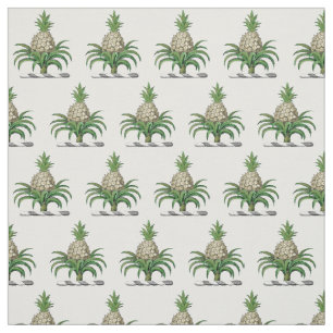 Preppy Heraldic Pineapple Coat of Arms Crest Stof